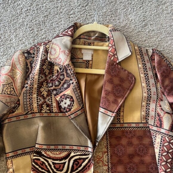 Chico's Patchwork Coat, Size 0 - Picture 4 of 11